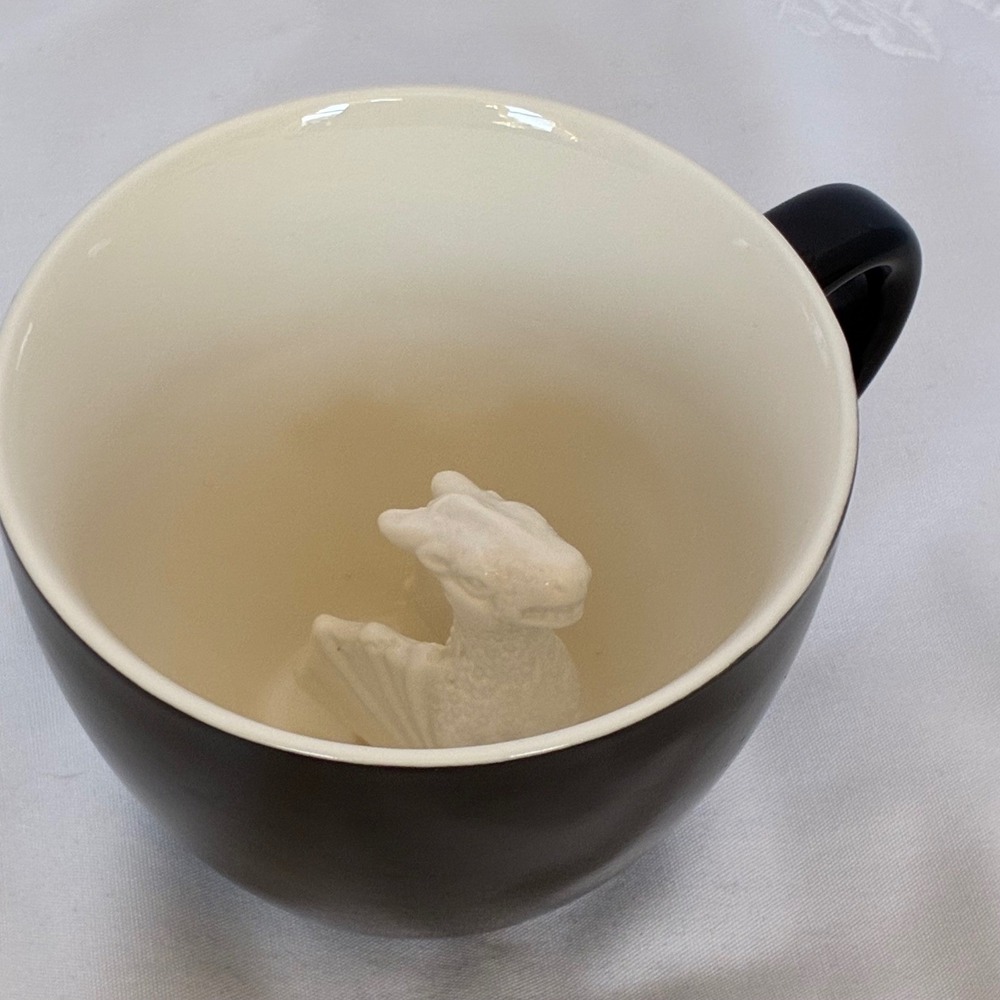 Creature Cups Mug Dragon Hidden Figurine Ceramic Fantasy Whimsical Mythical